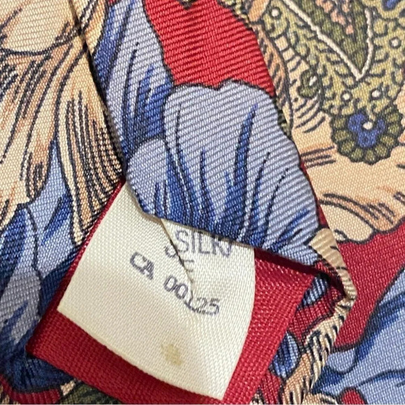 Marsh Creek Cravate Floral French Tapestry Necktie 100% Silk - Picture 5 of 7